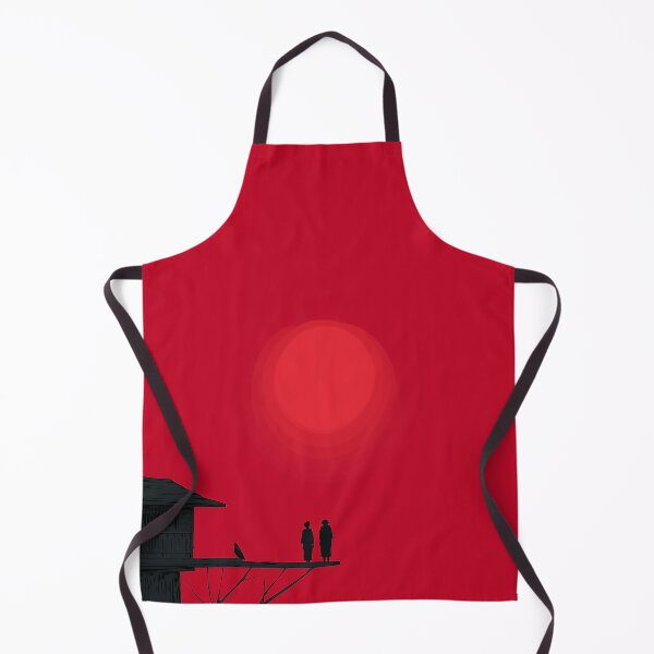 Item preview, Silhouetted Figures on Balcony with Crimson Red Sun designed and sold by R&B Art and design.