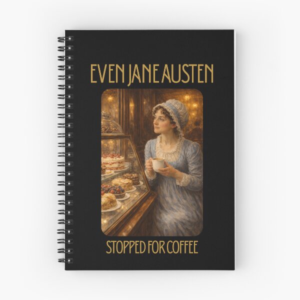 Item preview, Even Jane Austen Stopped for Coffee designed and sold by PKDWriterMerch.