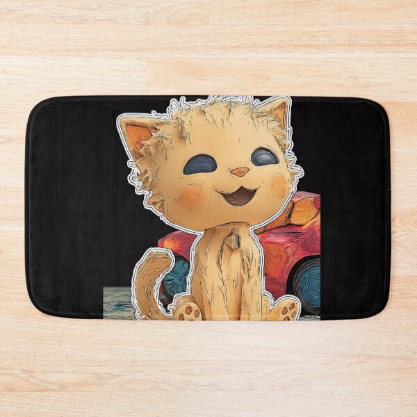 Item preview, Cute Comic Kitten with Speech Bubble Illustration designed and sold by Grafititee.