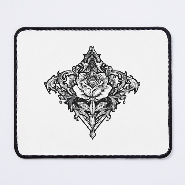 Item preview, Dark Ornamental Rose Illustration designed and sold by Anacond.