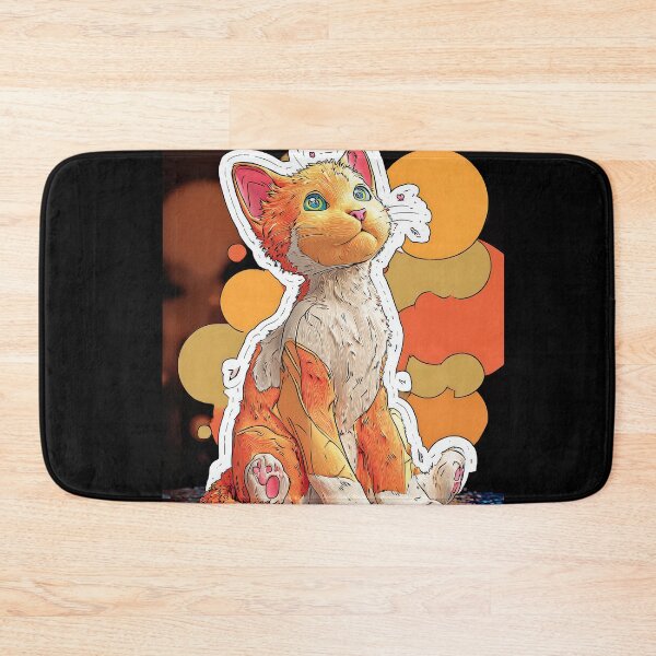Item preview, Cute Comic Kitten with Speech Bubble Illustration designed and sold by Grafititee.