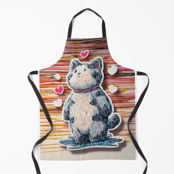 Item preview, Cute Comic Kitten with Speech Bubble Illustration designed and sold by Grafititee.
