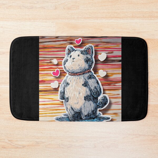 Item preview, Cute Comic Kitten with Speech Bubble Illustration designed and sold by Grafititee.