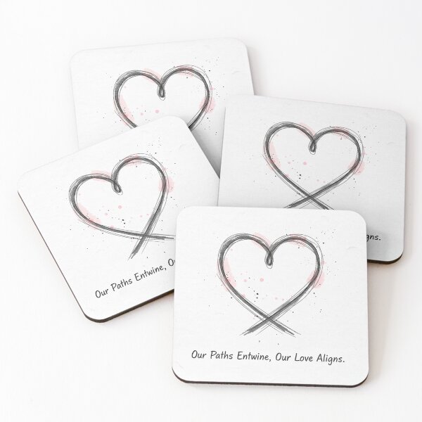 Aperçu de l'œuvre Cœur entrelacé : Calligraphie d'un amour éternel créée et vendue par VisualRotaStudio .