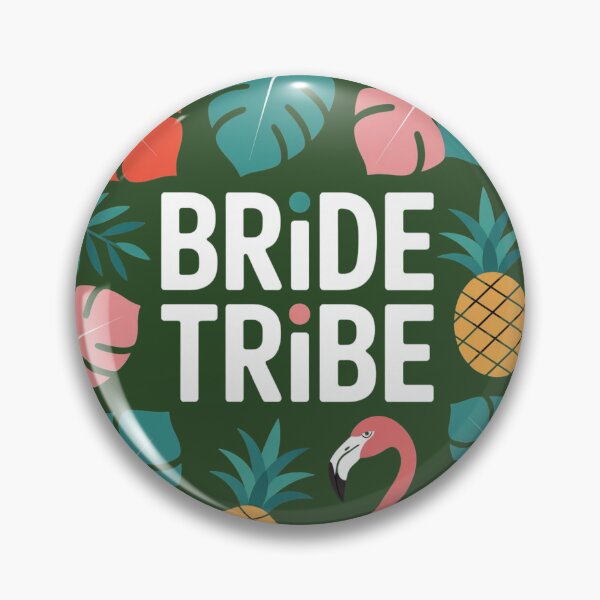 Item preview, Bride Tribe Tropical Design – Fun Bachelorette Party Shirt with Flamingo and Pineapple designed and sold by HappySproutArt.