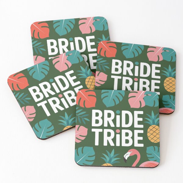 Item preview, Bride Tribe Tropical Design – Fun Bachelorette Party Shirt with Flamingo and Pineapple designed and sold by HappySproutArt.