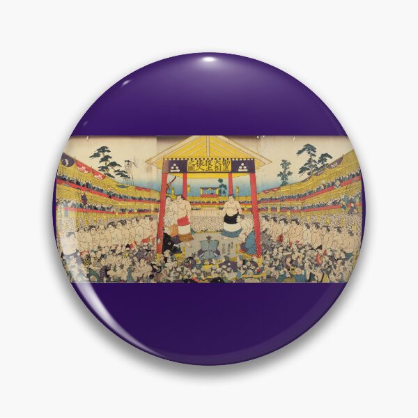 Item preview, Vintage, Sumo ring entering ceremony Ukiyoe by Toyokuni Utagawa, Japanese art, woodblock, Wall art, Puzzle,  designed and sold by VintageJapan for Japanese woodblock, Ukiyoe, Retro art and more.