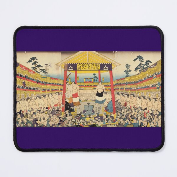 Item preview, Vintage, Sumo ring entering ceremony Ukiyoe by Toyokuni Utagawa, Japanese art, woodblock, Wall art, Puzzle,  designed and sold by VintageJapan for Japanese woodblock, Ukiyoe, Retro art and more.