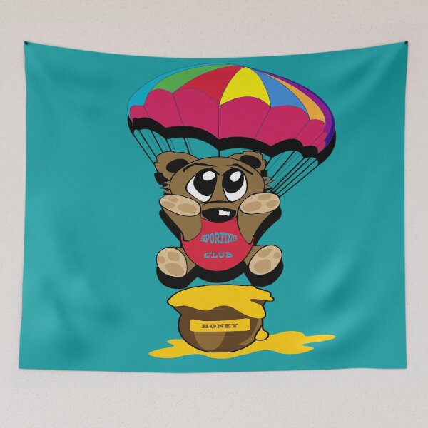 Item preview, Cute Skydiving Teddy Bear Mascot designed and sold by capricedefille.