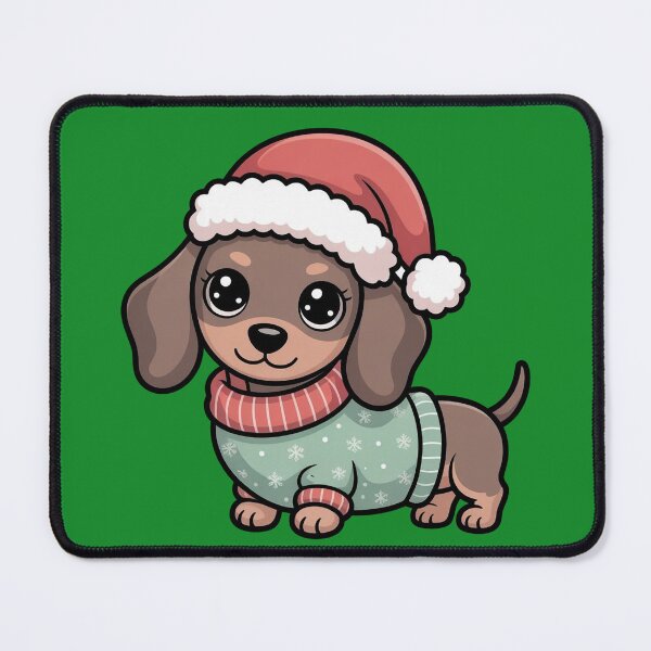 Item preview, Cute Kawaii Dachshund Christmas designed and sold by WikaKowalczyk.