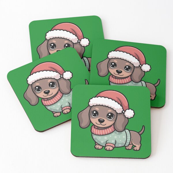 Item preview, Cute Kawaii  Dachshund Christmas  designed and sold by WikaKowalczyk.