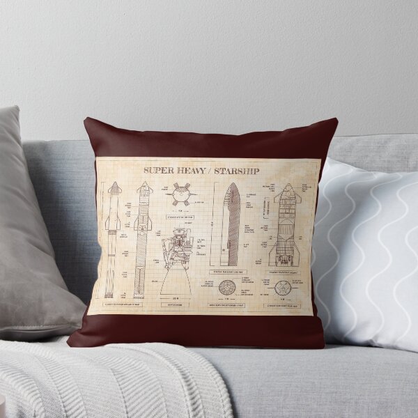 Item preview, SPACEX: Super Heavy / Starship (Old Blue Grid Burgundy) designed and sold by BGALAXY.
