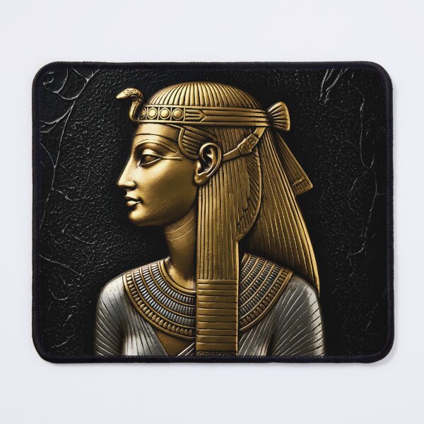 Item preview, Egyptian Goddess Cleopatra in Gold - Ancient Egyptian Art for Wall, T-Shirt, Mug & Unique Gift designed and sold by Atelier Nocturne Graphic.