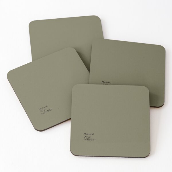 Item preview, TOP 100 COLORS — 2026 ✦ NATURE-INSPIRED MODERN - ✨ Mossed Olive ✨ (#6E6B4F) designed and sold by WheelieGdArt.