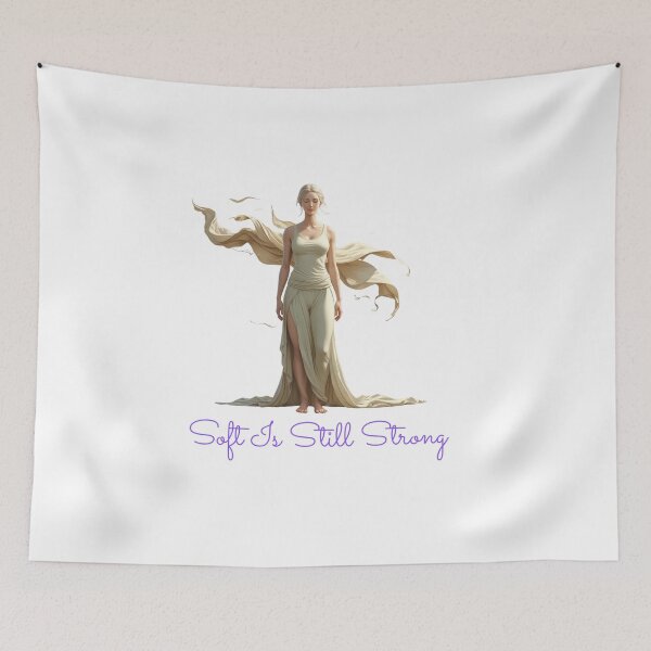 Item preview, Soft Is Still Strong self love art designed and sold by SloganSauce.