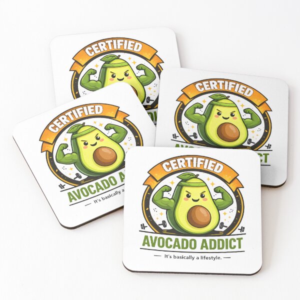 Item preview, Certified Avocado Addict – Funny Avocado Fitness Food Badge designed and sold by Snackwear Apparel.