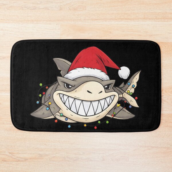 Item preview, Funny Christmas Shark Santa Hat Grinning Great White Holiday Humor designed and sold by DrawHandArt.