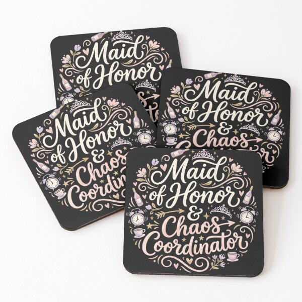 Item preview, Maid of Honor & Chaos Coordinator - Funny Bridal Party Gift designed and sold by HappySproutArt.