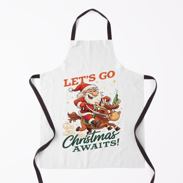 Item preview, Funny Santa Claus Let's Go Christmas Retro Holiday Spirit Graphic designed and sold by DrawHandArt.