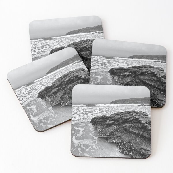Item preview, Rocks at Sango Sands, Durness – Black & White Seascape designed and sold by KentonDesignsUK.