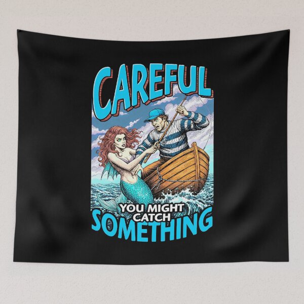 Item preview, Funny Fishing Mermaid Catch Something Fisherman Dad designed and sold by GrandeDuc.