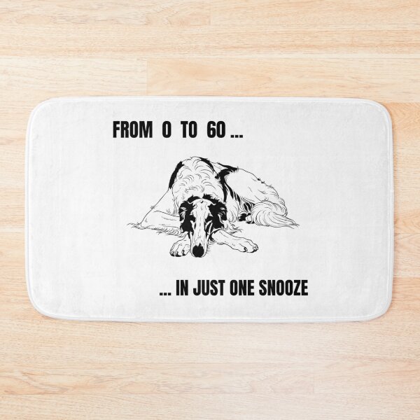 Item preview, Borzoi FROM 0 TO 60 in JUST One Snooze – Funny Sighthound Speed & Nap Design designed and sold by Panoramax.