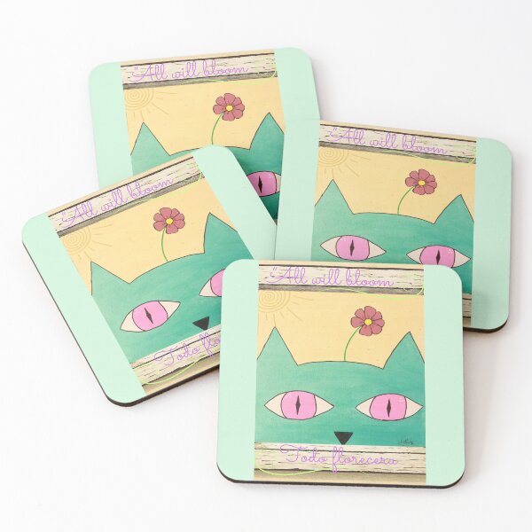 Item preview, A cat and a flower designed and sold by Nathaly Sánchez.