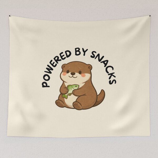 Item preview, Powered by Snacks (Otter) designed and sold by BeagleDesigns.