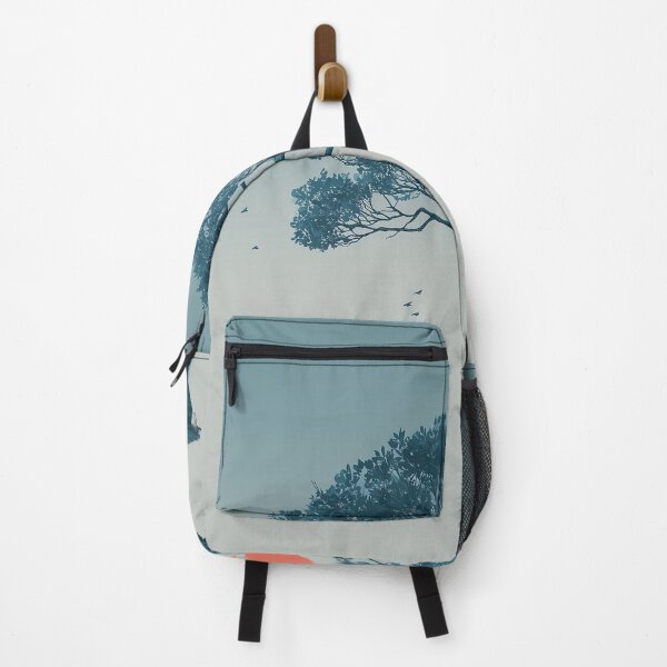Item preview, Minimalist Japanese Tree and Hanging Lantern over Cliff designed and sold by R&B Art and design.