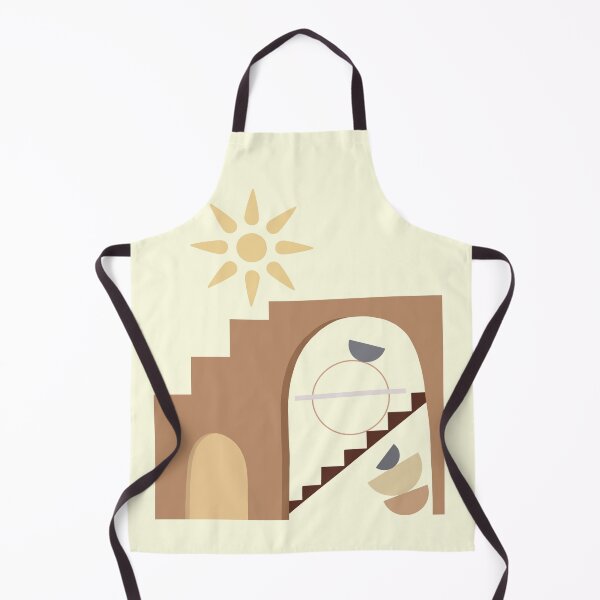 Item preview, Abstract Sun and Geometric Architecture Shapes in Soft Earthy Art designed and sold by NiceDigital.