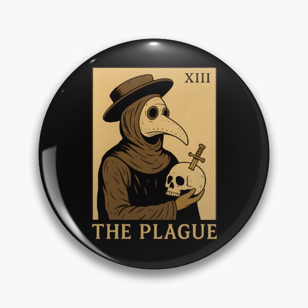 Item preview, The Plague XIII Tarot Card - Vintage Plague Doctor Dark Gothic Art designed and sold by DrawHandArt.