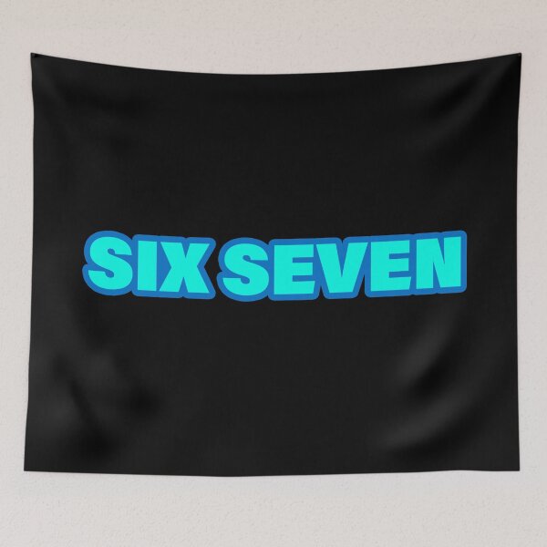 Item preview, Six Seven in Bold Blue Outlined designed and sold by Memes N Lore .