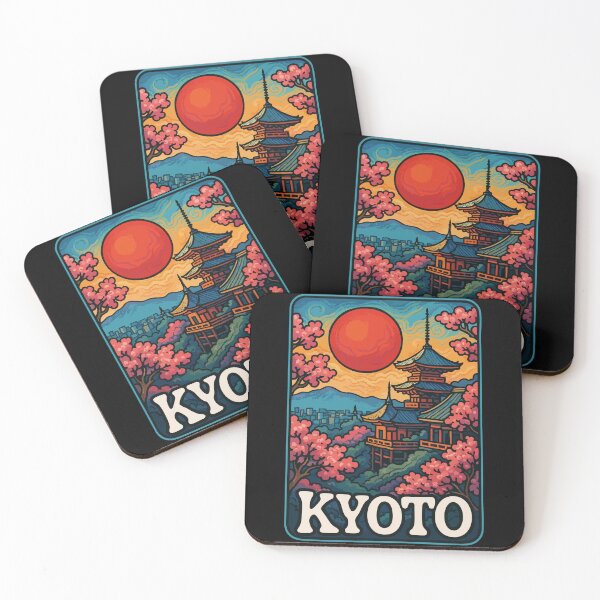 Item preview, Kyoto Japan Retro Trippy Art Travel designed and sold by TomFrontierArt.