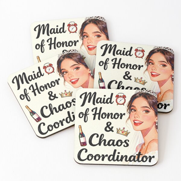 Item preview, Maid of Honor & Chaos Coordinator Funny Bridesmaid Gift for Wedding Weekend designed and sold by HappySproutArt.