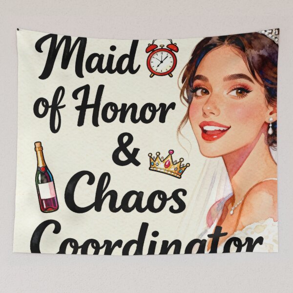 Item preview, Maid of Honor & Chaos Coordinator Funny Bridesmaid Gift for Wedding Weekend designed and sold by HappySproutArt.
