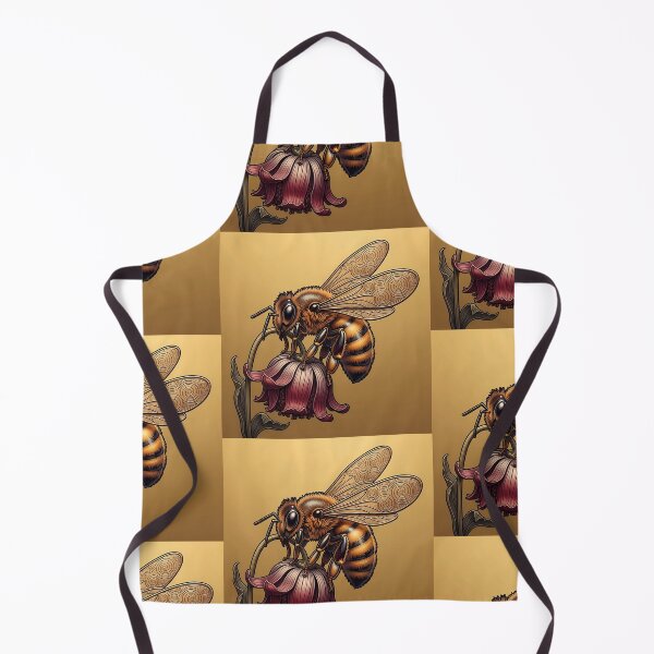 Item preview, Pollinating Bee Flower Detailed Natural Art designed and sold by OneMillionSpot.