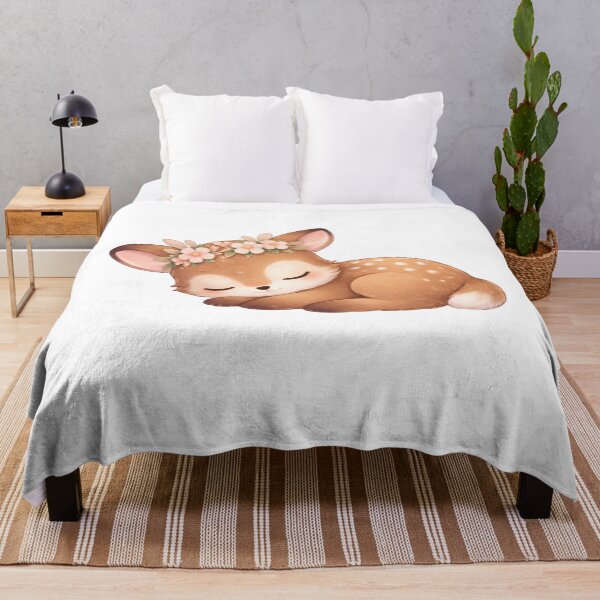 Item preview, Sleepy Kawaii Deer – Soft Woodland Dream designed and sold by kimkosovo.