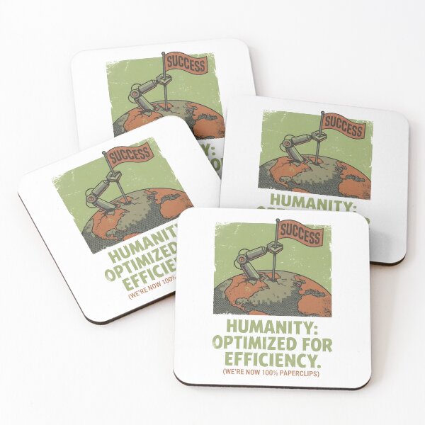 Item preview, Humanity Optimized for Efficiency - Dark Humor Tee | Sarcastic Corporate Satire designed and sold by jaysapsales.