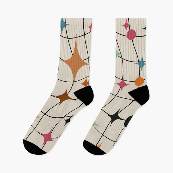 Item preview, Retro Mid-Century Modern Abstract Starburst and Wavy Grid Pattern designed and sold by DeeLulu.
