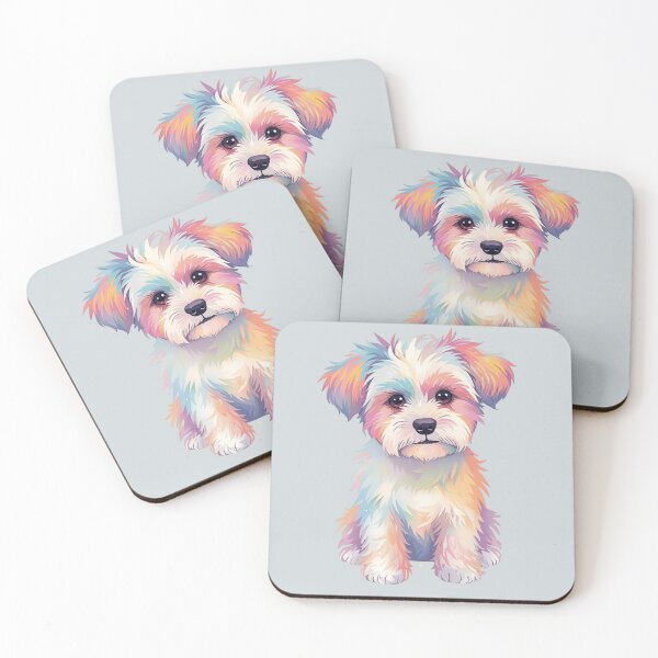 Item preview, Small Pastel Multicolored Puppy – Kawaii Dog Design, Sweet and Trendy Art, Cute and Modern Gift designed and sold by M.M.A DIGITAL BOUTIQUE.