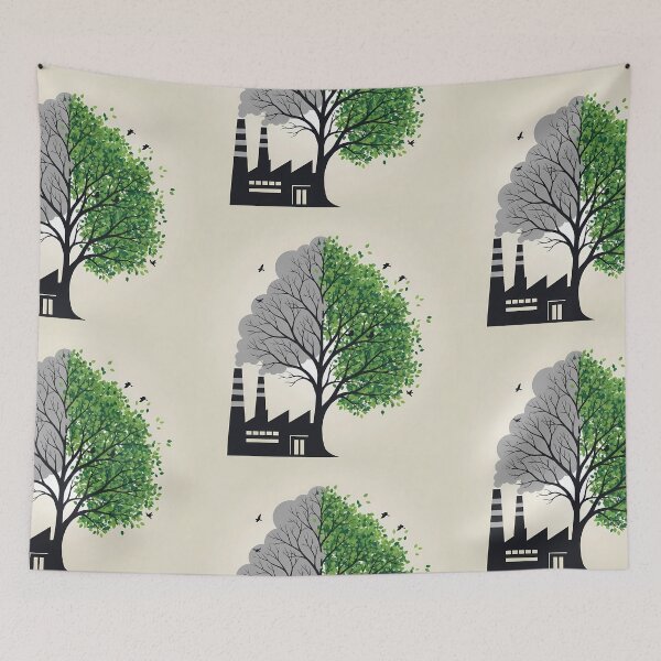 Item preview, Tree Pollution Versus Nature Climate Change designed and sold by OneMillionSpot.