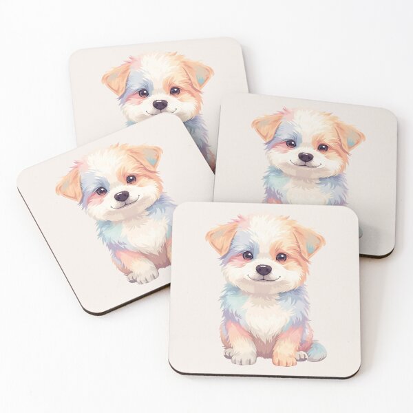 Item preview, Cute Pastel Puppy Illustration – Adorable Kawaii Dog Aesthetic, Soft Pastel Colors, Cute Animal Art designed and sold by M.M.A DIGITAL BOUTIQUE.