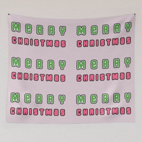 Item preview, Cheerful Lettering for a Warm Merry Christmas designed and sold by cremedecolor.