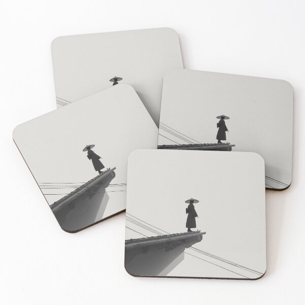 Item preview, Kimono Silhouette with Conical Hat and Power Lines designed and sold by R&B Art and design.