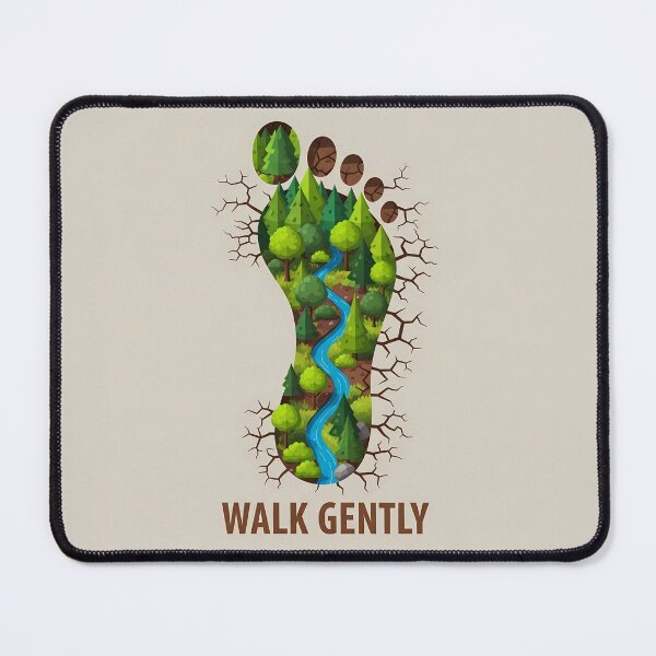 Item preview, Walk Softly, Ecological Footprint, Nature Conservation designed and sold by OneMillionSpot.