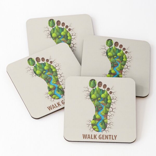Item preview, Walk Softly, Ecological Footprint, Nature Conservation designed and sold by OneMillionSpot.