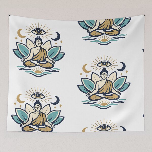 Item preview, Vintage Retro Meditation – Timeless Serenity and Balance Logo designed and sold by Dax Studio.