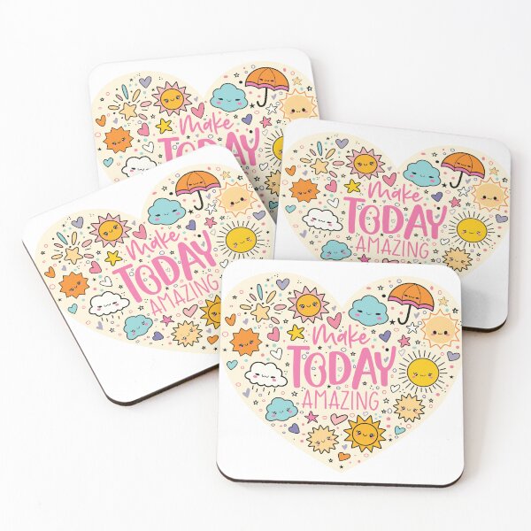 Item preview, Make Today Amazing. Cute Kawaii Weather with suns, umbrellas and clouds designed and sold by The Waifoo's Studio.