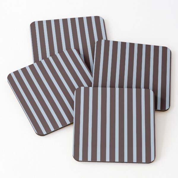 Item preview, Brown and blue vertical stripes pattern designed and sold by FatBirdie.