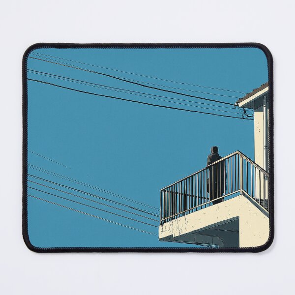 Item preview, Minimalist Urban Balcony and Power Lines Silhouette designed and sold by R&B Art and design.